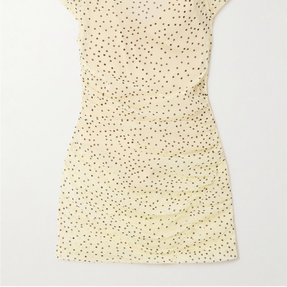 Magda Butrym Cream Polka Dot Dress